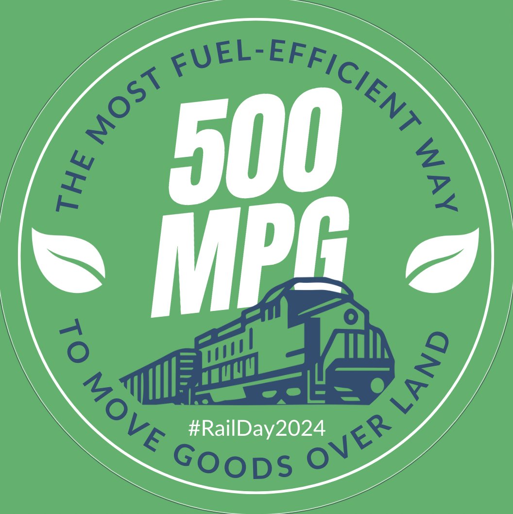 It's #RailDay2024! DYK? Freight trains are the most sustainable way to move goods over land.