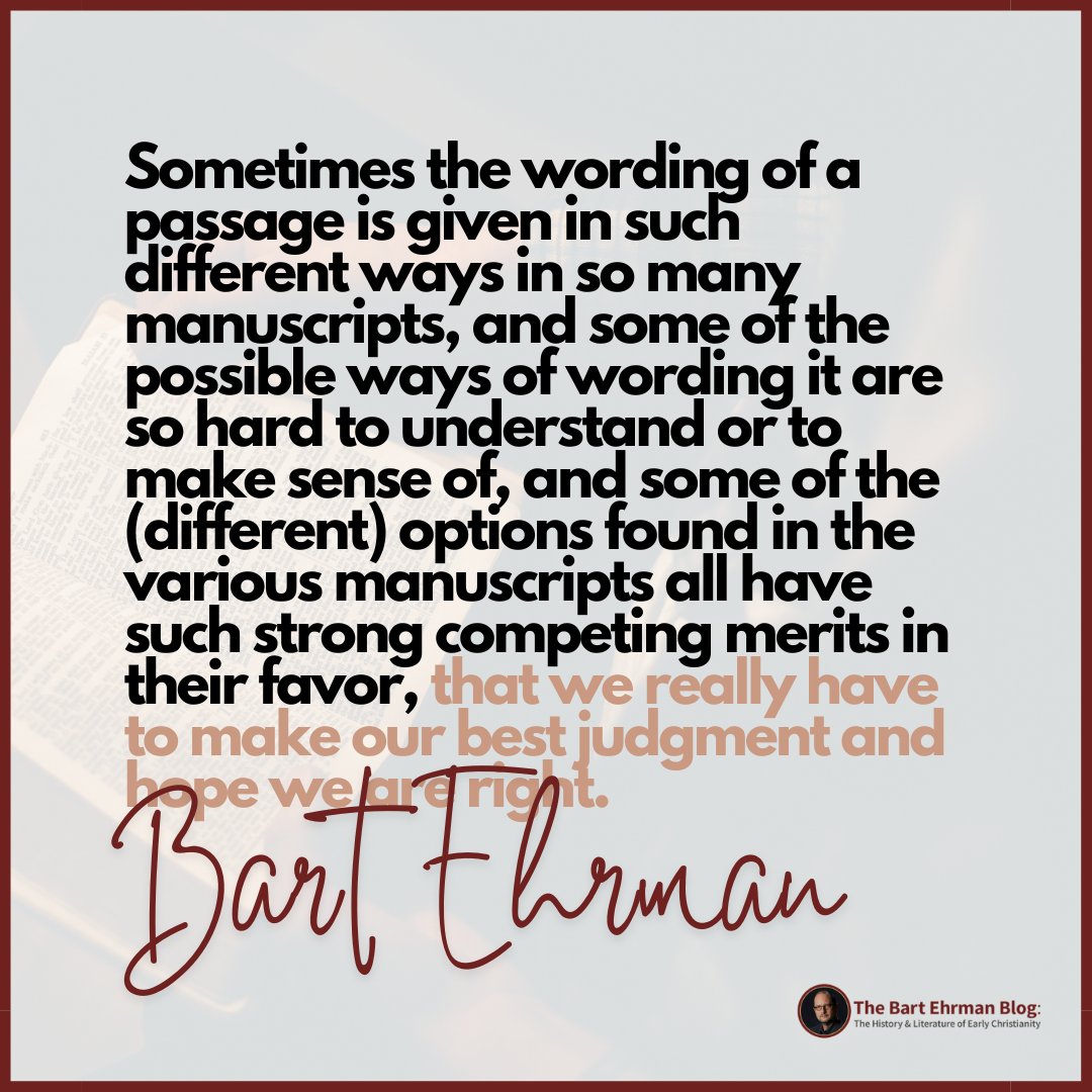 New blog post - 'Two KINDS of Originals. How Do We Know We Have Either?' ehrmanblog.org/two-kinds-of-o… #bible #christianity #history