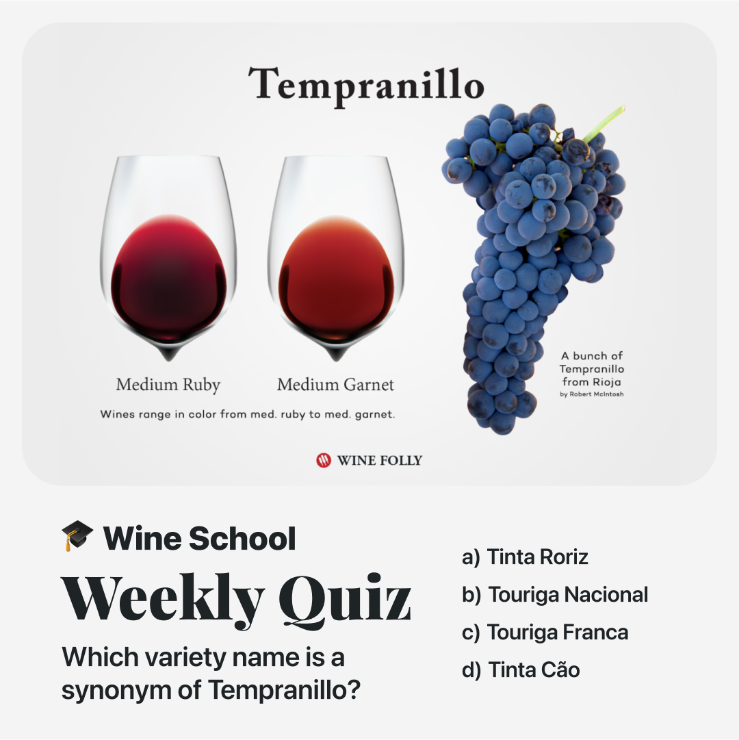 It’s Wine Quiz Wednesday 🎓 Brush up on your Tempranillo synonyms… Tag a friend with your answer in the comments and check back later today to see if you’re right 👀 #winequizwednesday #wine