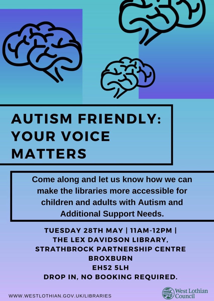 📢 Calling all those with Autism/Additional Support Needs, your input matters! Come along to the Lex Davidson Library on the 28th of May, 11am-12pm, to discuss enhancing library accessibility. No booking needed, just drop in! 📚 #Accessibility #LibraryServices #CommunityFeedback
