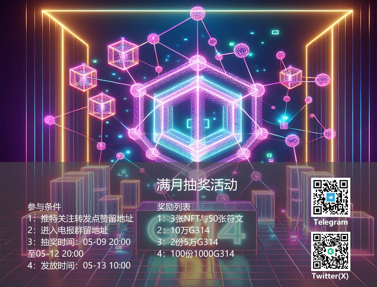 📢📢
Hi 朋友们
明天是🎮G314的满月,我们将举行满月抽奖活动
参与满月抽奖领取价值0.2BNB的NFT与价值40U的10万G314

参与条件
1. 推特关注转发点赞留地址
2. 进入电报群留地址
详细步骤请参考下图…