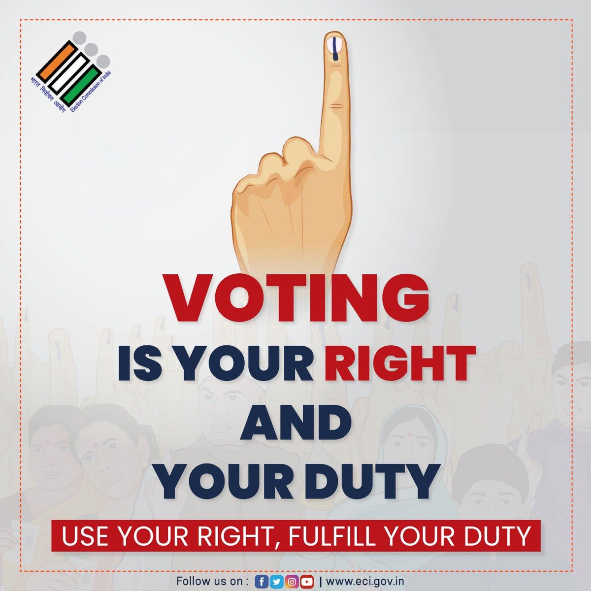 Let the ink of honor speak for you! 🖋️ Take a stand today by pledging to vote and turn your scars into badges of valor. 'Every Vote Is BIG' #YouAreTheOne #DeshKaGarv #LokSabhaElections2024 #ChunavKaParvDeshKaGarv #Ivote4sure #EveryVoteIsBig @ECISVEEP