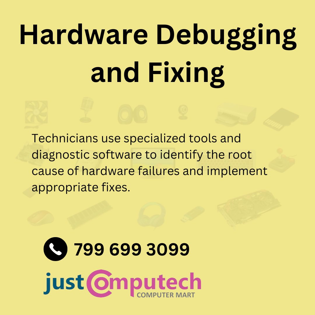 Say goodbye to glitches with our Hardware Debugging and Fixing Service! 💻🛠️ From pesky bugs to mysterious malfunctions, our expert technicians have got you covered. We'll diagnose, troubleshoot, and fix any hardware issues, so you can get back to business without missing a beat.