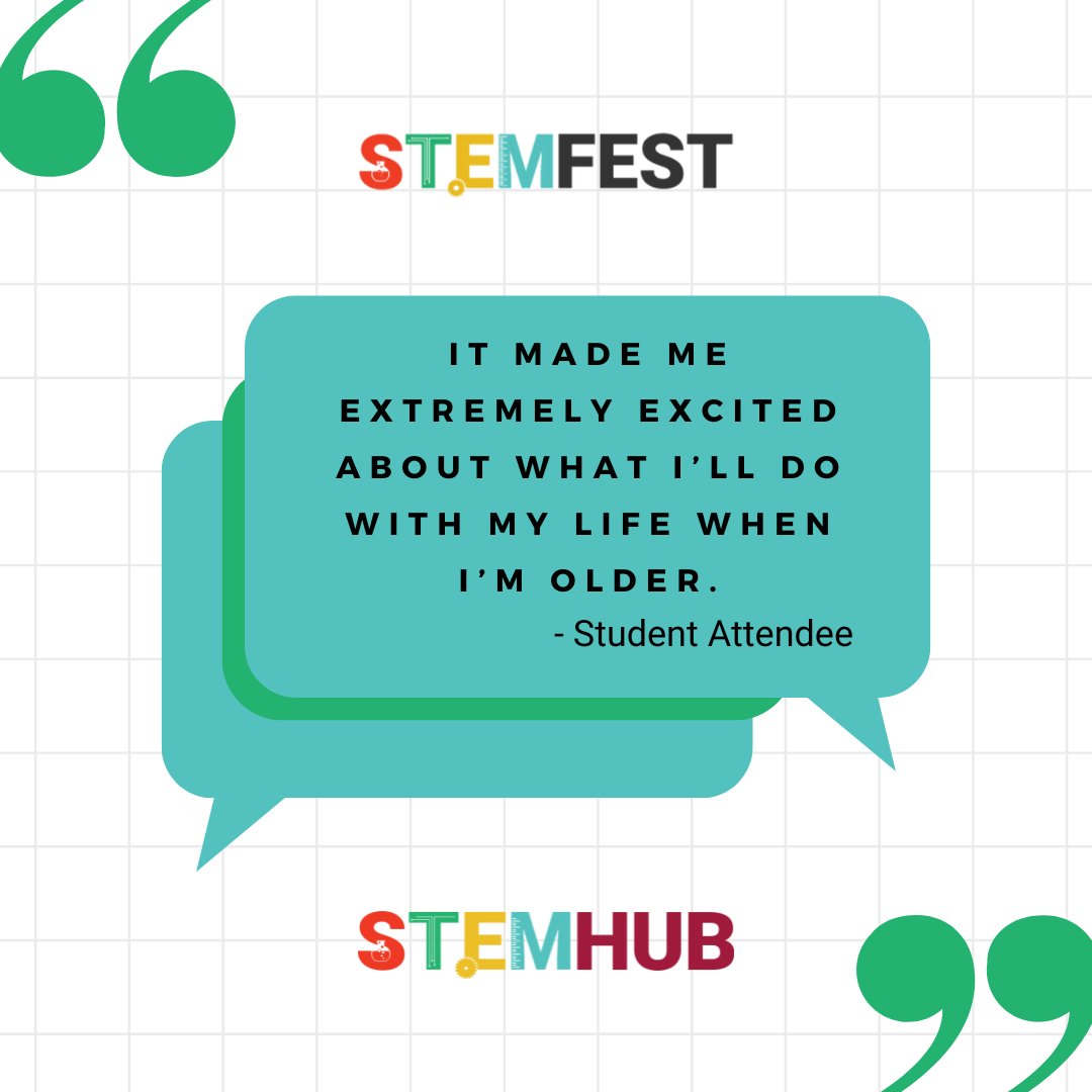 🚀 #STEMFest is about inspiring the next generation into the world of #STEM.  This is what one student had to say about their experience attending a previous STEMFest! 📆 #STEMFest is making its way to #Yorkshire this July! For schools registration, visit ow.ly/xNrT50Rzl1x