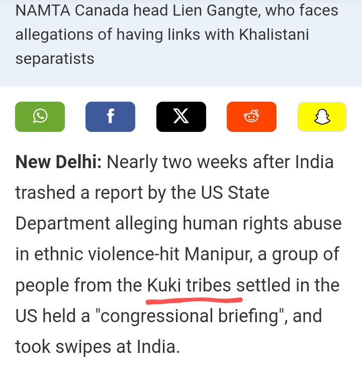 Once a RANDITV always a RANDITV. @ndtv news headline Calls Kuki Terrorist ghuspethiya group a 'Manipur Tribal group' in news headline. 

ndtv.com/india-news/man…