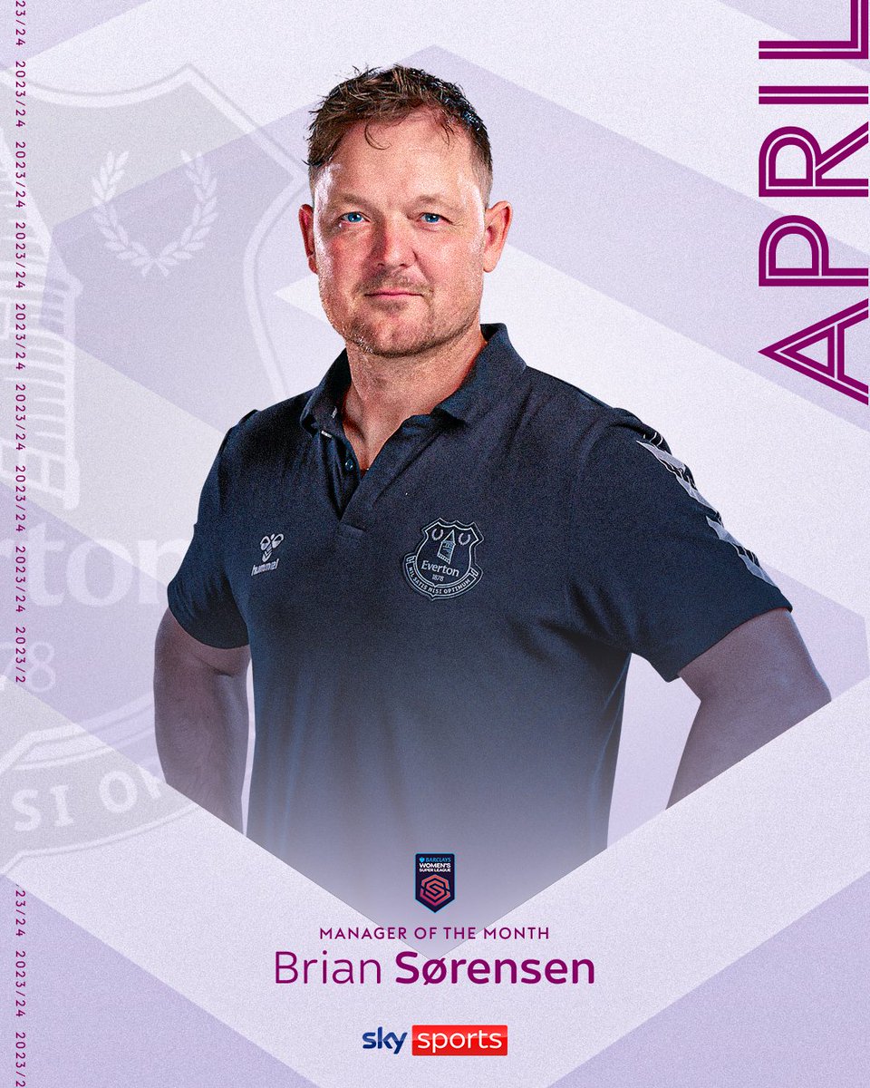 Brian Sorensen wins Barclays Women's Super League Manager of the Month for April! 🏆