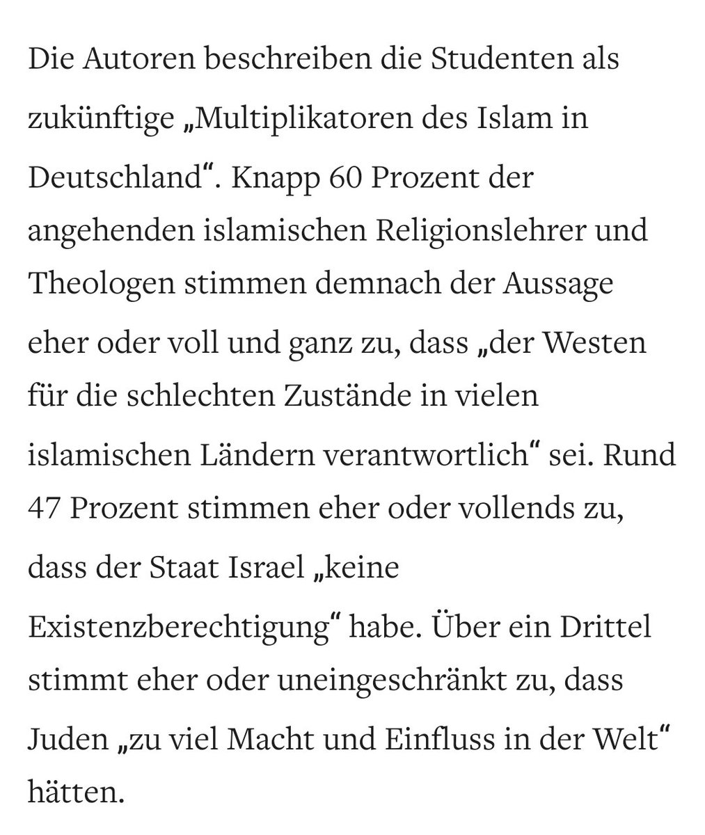 Womöglich sind Islamische Religionspädagogik und Islamische Theologie für die falschen Studenten attraktiv. welt.de/politik/deutsc…