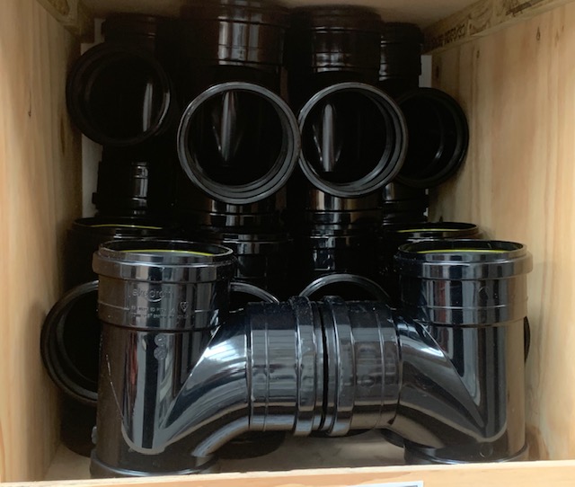 How to make the stock pile of triple socket soil pipe 90 deg branches, more interesting :) Need any soil/underground? We are fully stocked. Swing by Unit G, #Leeds LS14 2AQ or call us on 0113 232 0072 for a great value quote. #builders #HomeImprovement #Construction #Trades #DIY