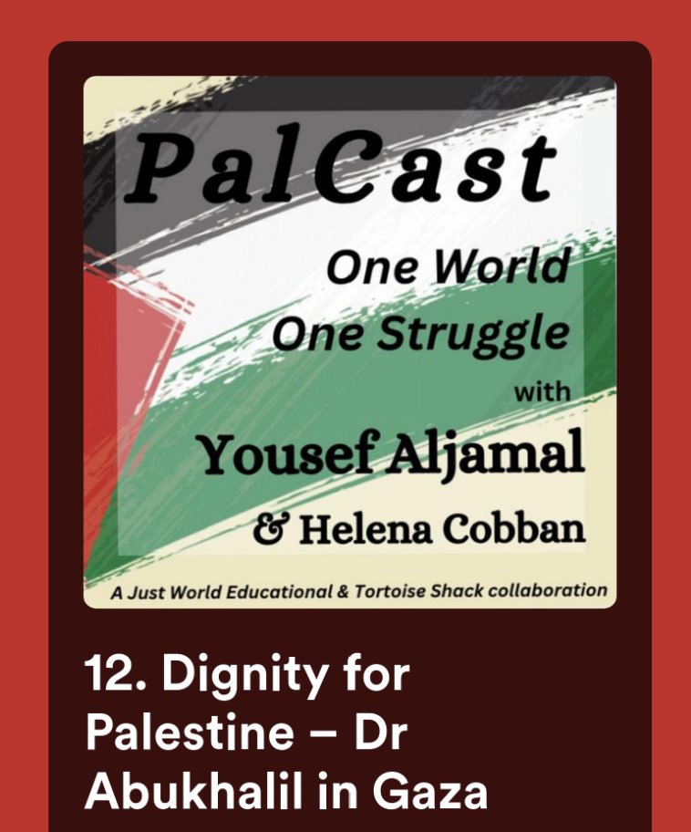 Dr Musallam Abukhalil joined us from Gaza for the latest PalCast with @YousefAljamal and @helenacobban Please listen, subscribe and share. #CeasefireNow #Dignity4Palestine Apple: podcasts.apple.com/ie/podcast/pal… Spotify: open.spotify.com/episode/6R4ZPG…