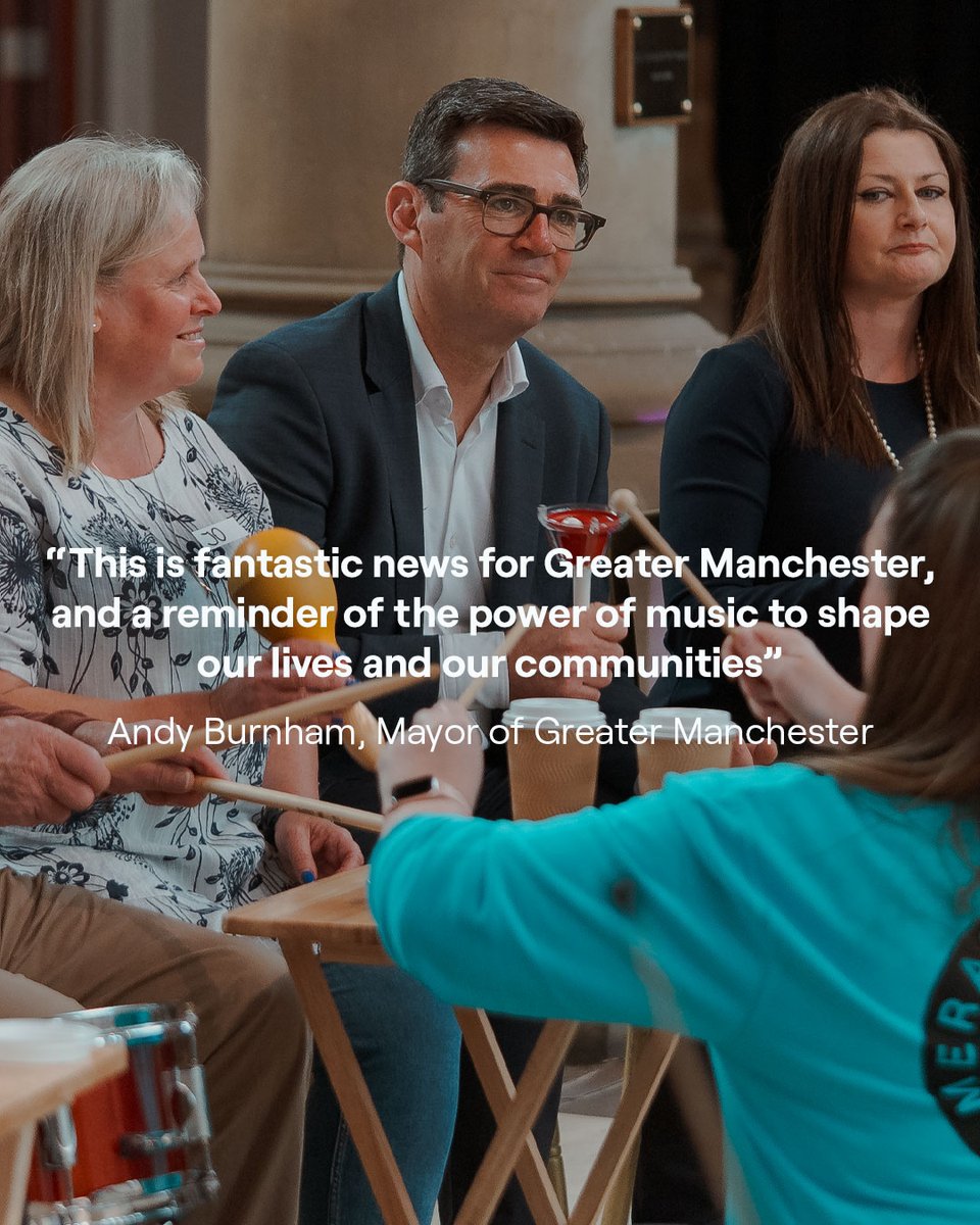 📢 HUGE NEWS: Greater Manchester is to become the UK’s first Centre of Excellence for Music and Dementia hosted by Manchester Camerata! 💘 Over £1million raised from The Power of Music Fund (@NASPTweets, @ace_national, @UtleyFoundation) + @NHS_GM, @AndyBurnhamGM. 🤝 Working…