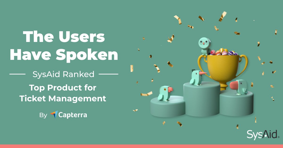 🎉We're thrilled to announce that SysAid has been recognized as a top product for ticket management in @Capterra's latest report!

Check it out:  capterra.com/resources/it-m…
#SysAid #ITManagement #CapterraTopProducts