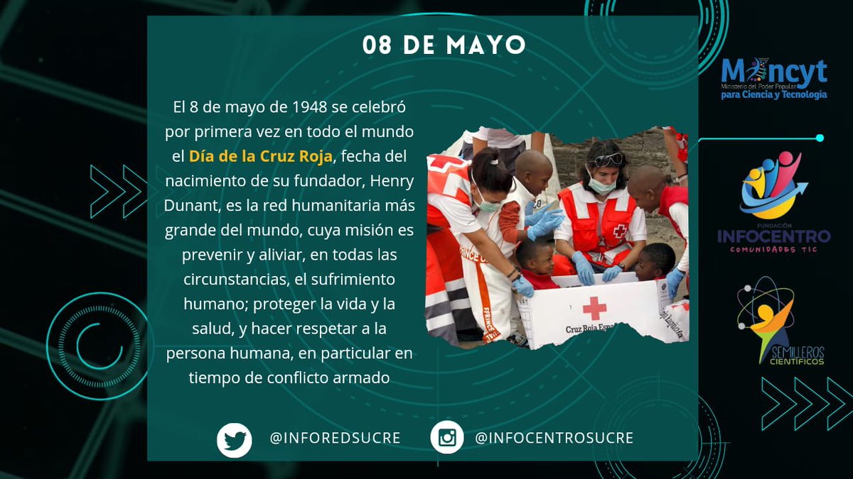 #diainternacionaldelacruzroja Hoy y siempre haciendo labor humanitaria por cada rincón del mundo. @LaRosaInfoVE @InfocentroOce @Gabrielasjr @Mincyt_VE