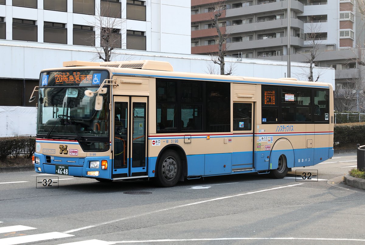 阪急バス HANKYU BUS 大阪200か4648 2KG-MP38FK 3198 2019年式 20