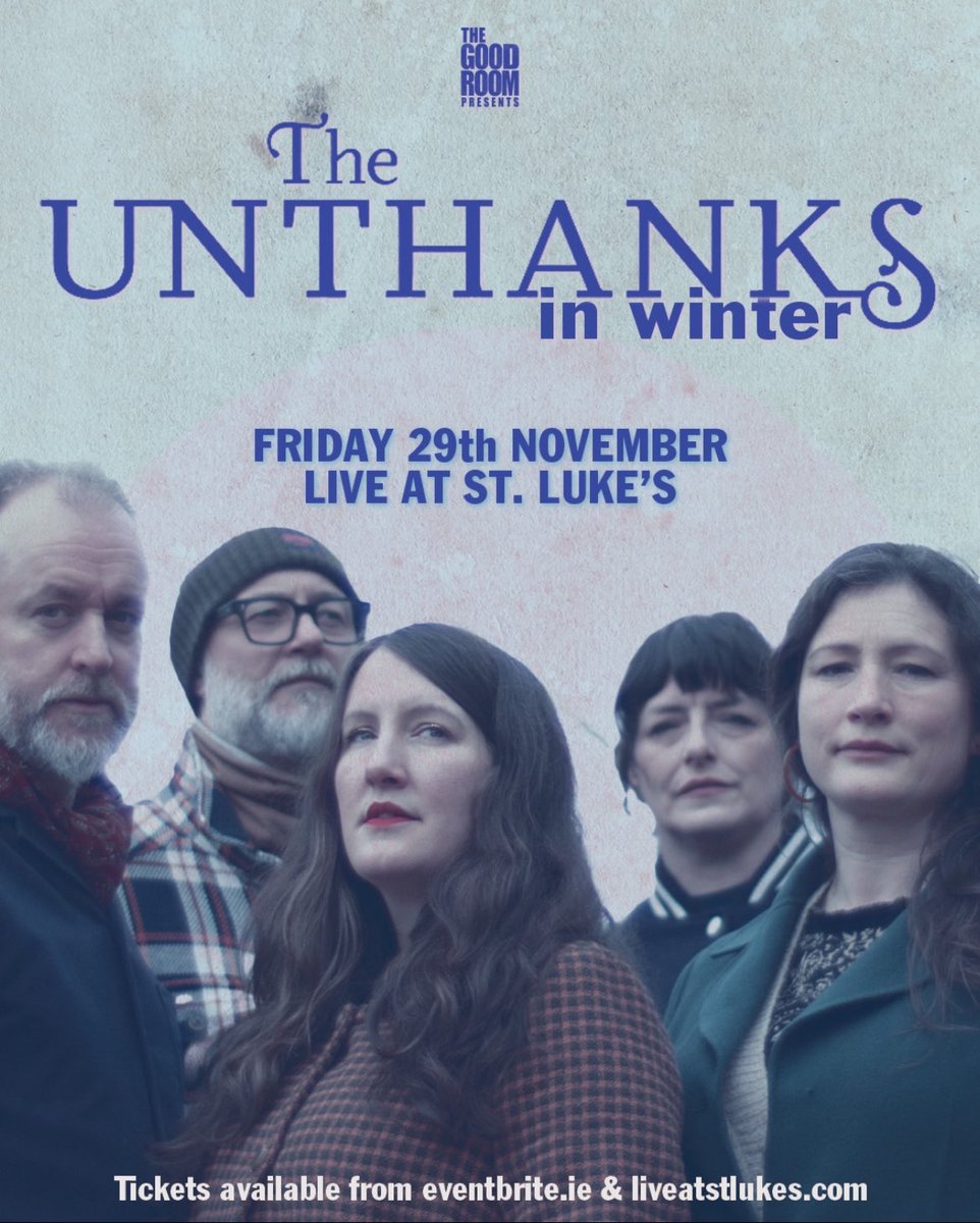 🌟 THE UNTHANKS In Winter🌟

Friday 29th November 🎟 on sale Friday 10th May at 12pm!

In Winter is an abstract new work that captures the warmth and nostalgia of the festive season, the chill and darkness of the winter months, the reflective ritualisms of the turn of the year!