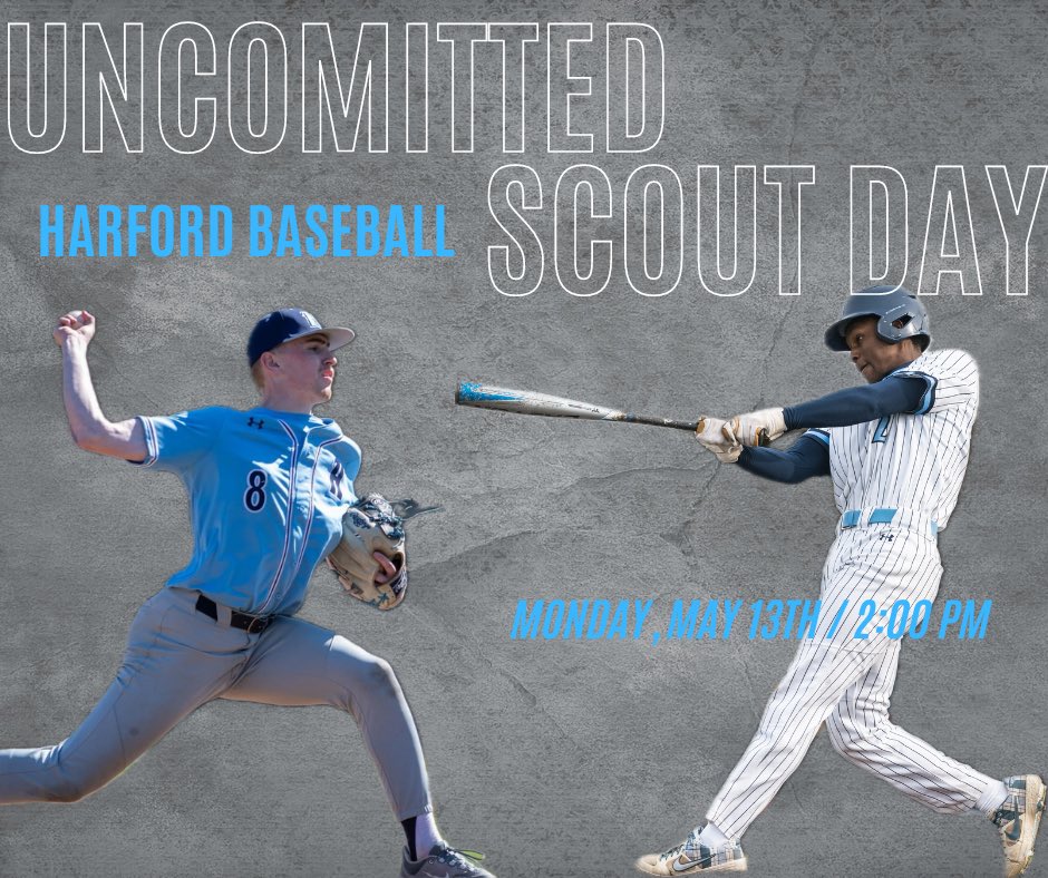 Scout Day Incoming 📅 Monday, May 13th ⏰ 2:00 PM 📍 Harford CC 15+ uncommitted players at every position still. Help solidify your roster, we have talent that can play at all levels!