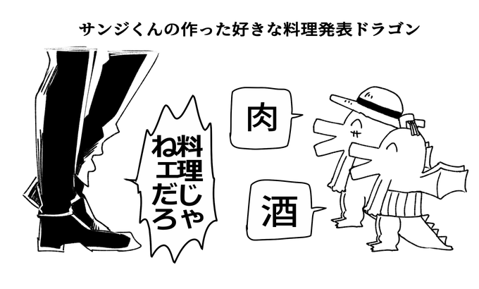 サンジくんの作った好きな料理発表ドラゴンが好きな料理を発表します