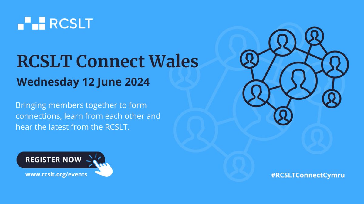 Hear about the latest policy updates, share best practice, and network with fellow SLTs at RCSLT Connect in Wales. Don't miss out on this opportunity to enhance your knowledge and skills. #RCSLTConnectCymru