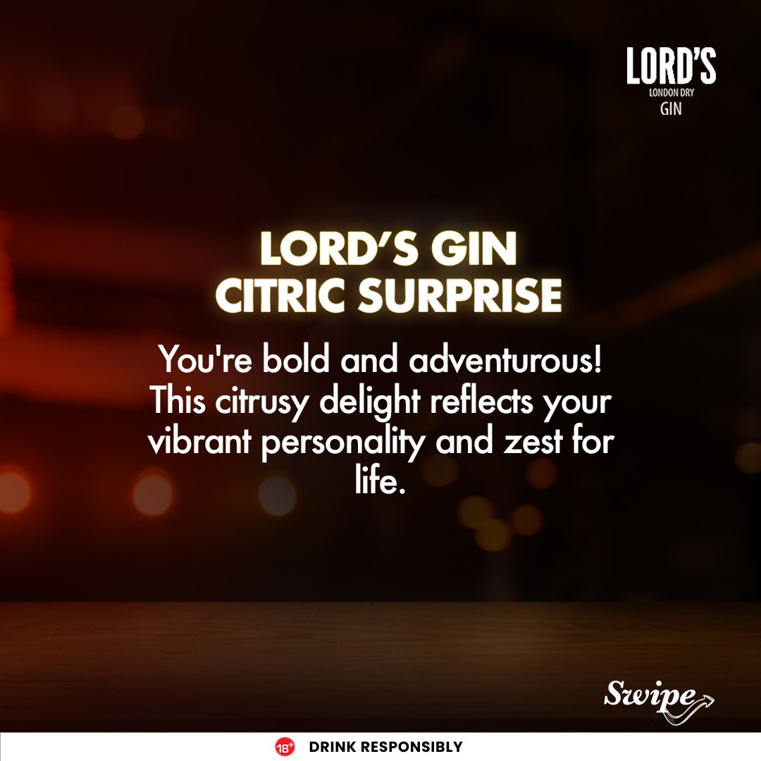 Happy World Cocktail Day! 🌍🍸 Ever wondered what your favorite cocktail says about you? Share which cocktail variation you are in the comment
#LordsGin
#LordsGinCanCocktail
#WorldCocktailDay
#Cocktails
#CocktailInspiration