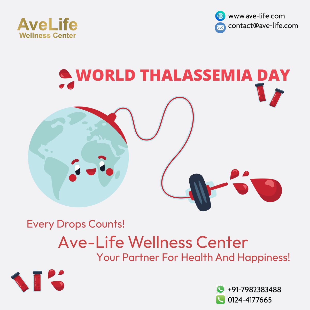 'Empowering hearts and spreading awareness on World Thalassemia Day. Let's unite for a brighter tomorrow! ❤️ #AvelifeWellness #FightThalassemia'
 #RedCrossDay'
#avelifewellness
#cancerjourney
#PersonalizedDietPlan
#cancernutrition
#healingwithfood
#wellnessguidance
#Everyone