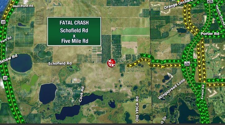 ** FATAL CRASH ** Schofield Rd x Five Mile Rd - Avoid the area - Report of possibly more than one fatal - Waiting on information from #FHP #Lake #WinterGarden #Wednesday