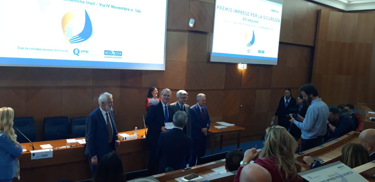 #SIOT vincitore dell'ottava edizione del #Premio imprese per la #sicurezza 2023, promosso da @inail_gov e @Confindustria. Il premio valorizza l’impegno delle aziende che investono in #prevenzione, con l’obiettivo di promuovere modelli di produzione efficienti e sostenibili