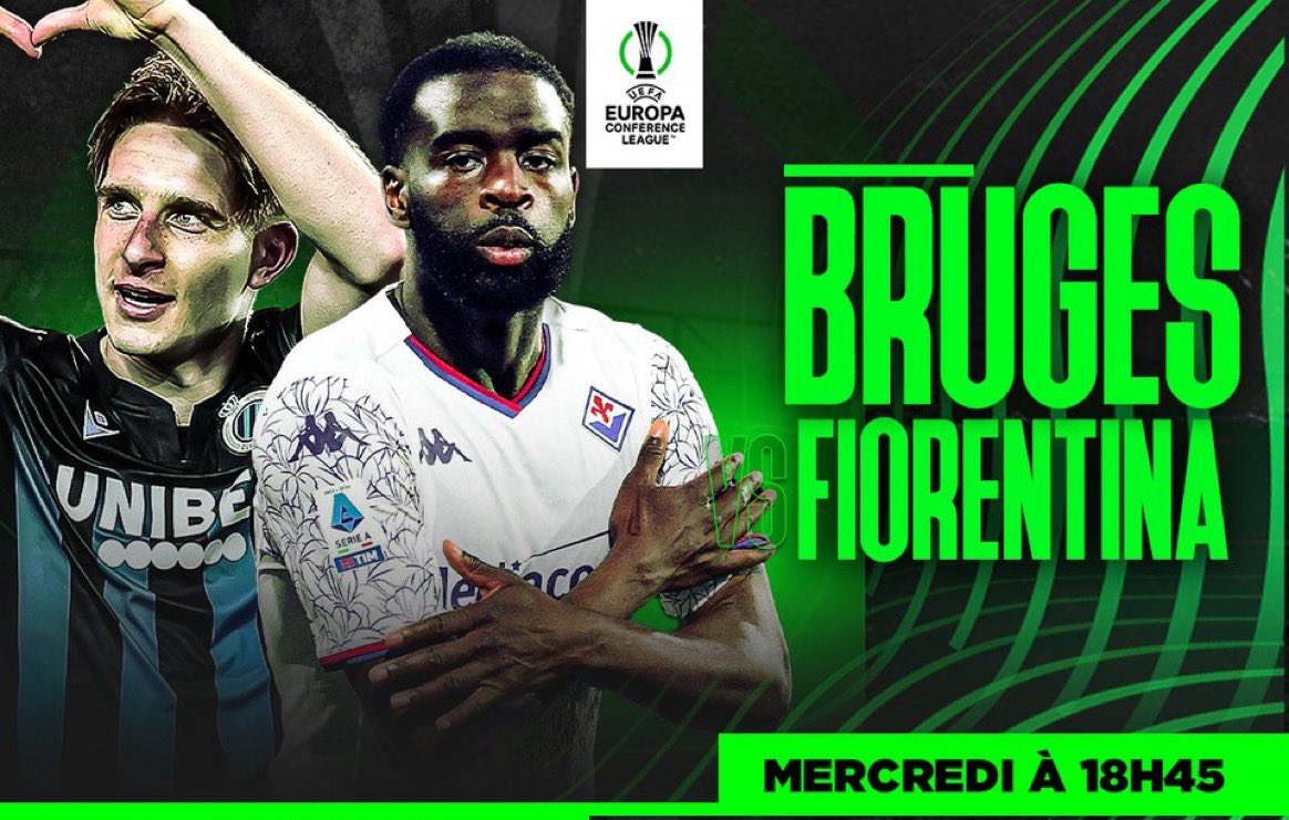 🟣🖥️ Oh que oui Benjamin 😍 🇧🇪 Avec @TamerlanXIV… RENDEZ-VOUS À 18:45 sur le #Twitch de @RMCsport ce mercredi. 👉🏼 twitch.tv/rmcsport 🇪🇺 Demi-finale Retour… 🔵⚫️ #Clubbrugge ⚔️ #Fiorentina ! #CLUACF #UECL