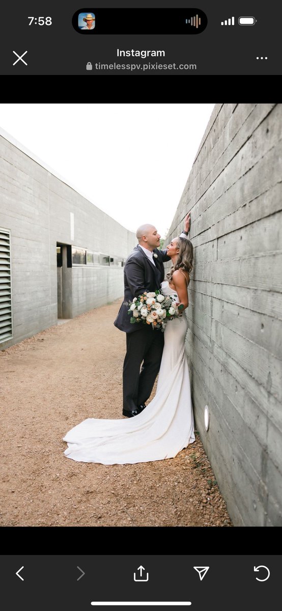 Congratulations to our beautiful bride and groom! 🥂🍾💍Gorgeous French bustle altered @legacy_tailor!Dress fits like a glove! #bride #weddingday #weddingdress #bridalalterationsspecialist #bridalalterations  #legacytailorplano #legacytailor #legacytailordallas