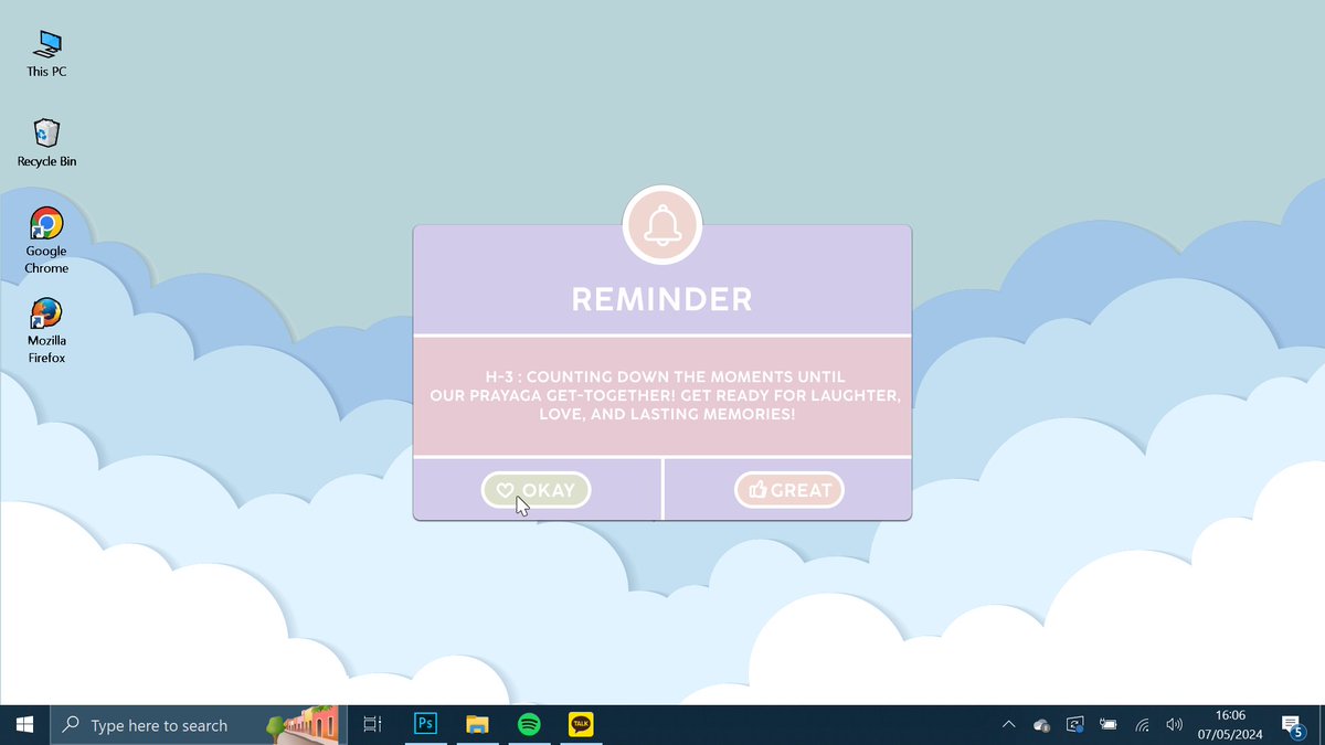 ㅤ
ㅤ
˚₊‧꒰ა 𝗟𝗘𝗧 𝗧𝗛𝗘 𝗖𝗢𝗨𝗡𝗧𝗗𝗢𝗪𝗡 𝗕𝗘𝗚𝗜𝗡! ໒꒱ ‧₊˚

Counting down the days until we're all under one roof again, sharing stories, laughter, and love. It's H-3 for PRAYAGA GET-TOGETHER! Get ready for hugs, high fives, and a whole lot of fun moments.
ㅤ
ㅤ