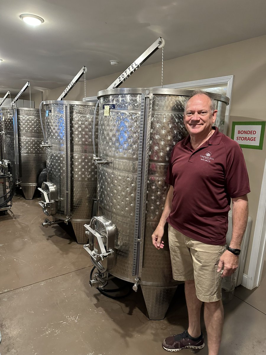 K_DeLong_24's tweet photo. Starting work on our TN wine grant project! Thank you to winemaker Chuck Compton for showing us your Chapman Hill Winery! Both a beautiful and delicious experience! https://t.co/Vbbj5UJIhU

#SupportLocalWineries https://t.co/BZu0gTfgLq