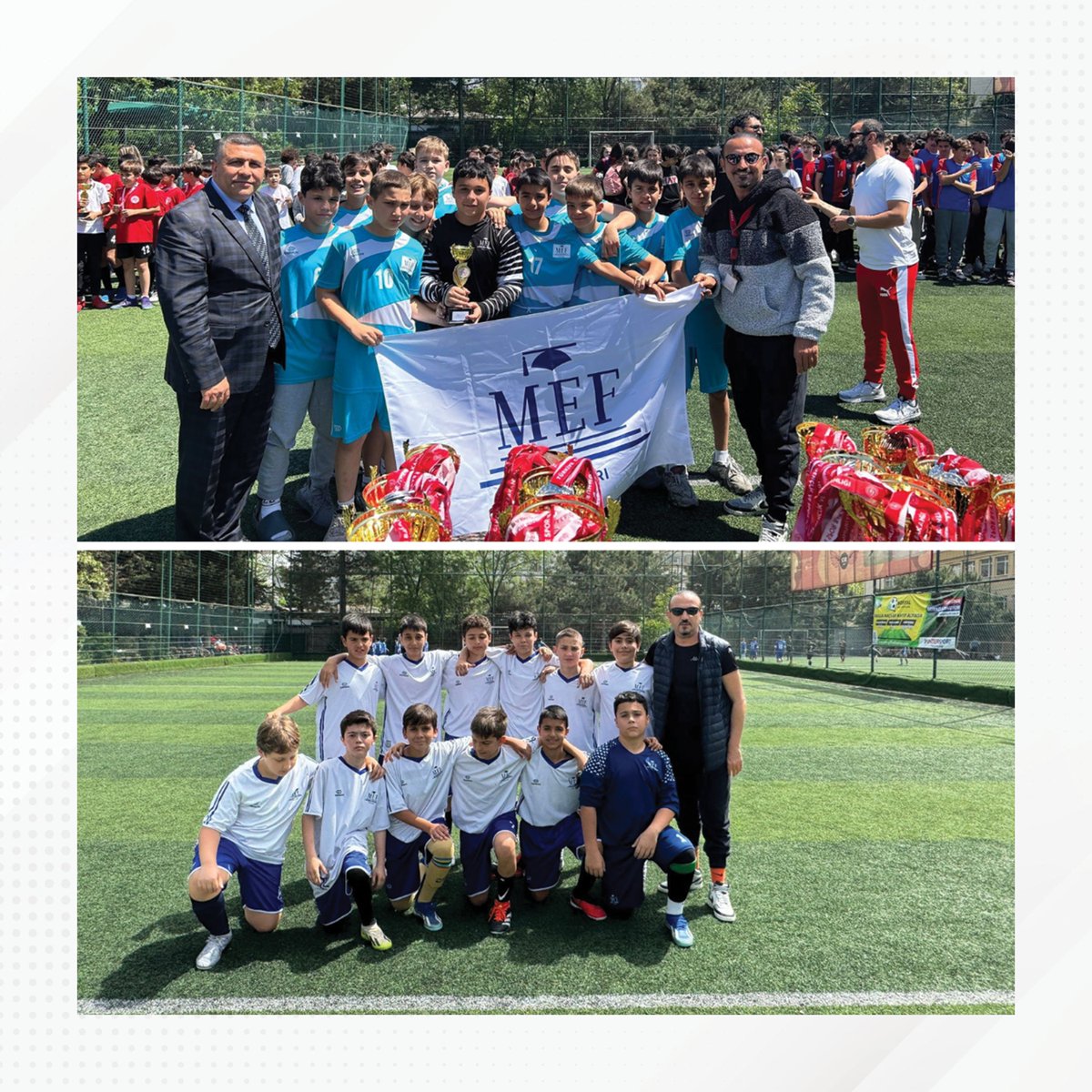 Takım sorumlusu öğretmenimizi ve Küçük Erkek Futsal Takımımızı yürekten kutlarız. #MEFOkulları #MEFUlus