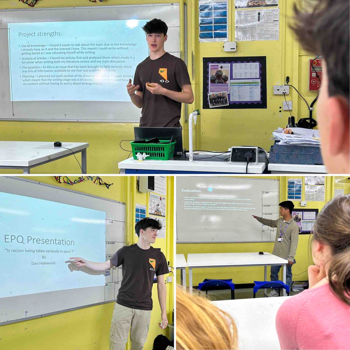 A year of hard work & effort is paying off as Year 12 EPQ students showcase their projects in front of a captive audience. From tackling generational poverty to developments in ACL rehabilitation, they left us nothing short of amazed 🤩 Well done from Miss Luff! #proud #EPQ