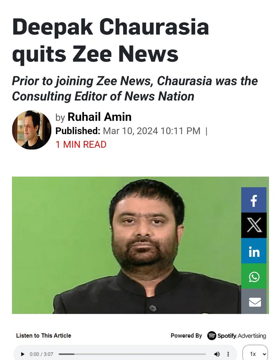 What's happening in Zee News Media. 🤔