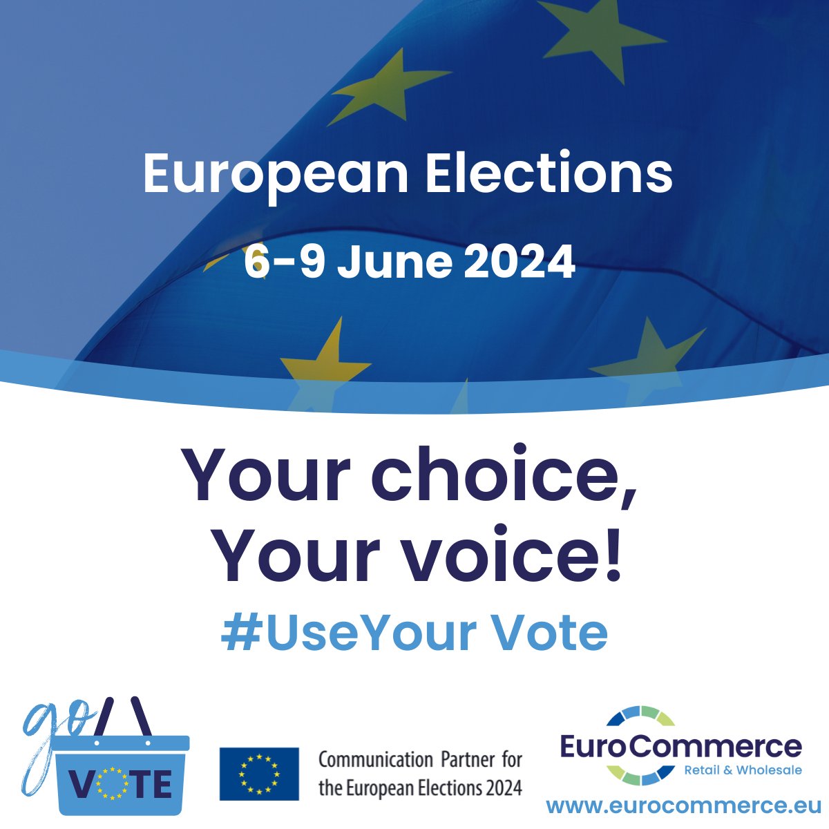 🚀 Only one month to go until the European elections! 🗳️ Attention #retailers and #wholesalers: #UseYourVote from 6 to 9 June to shape the future of our continent. Every vote counts! Spread the word and visit eurocommerce.eu/go-vote/ to find out more. #EuropeanElections #govote
