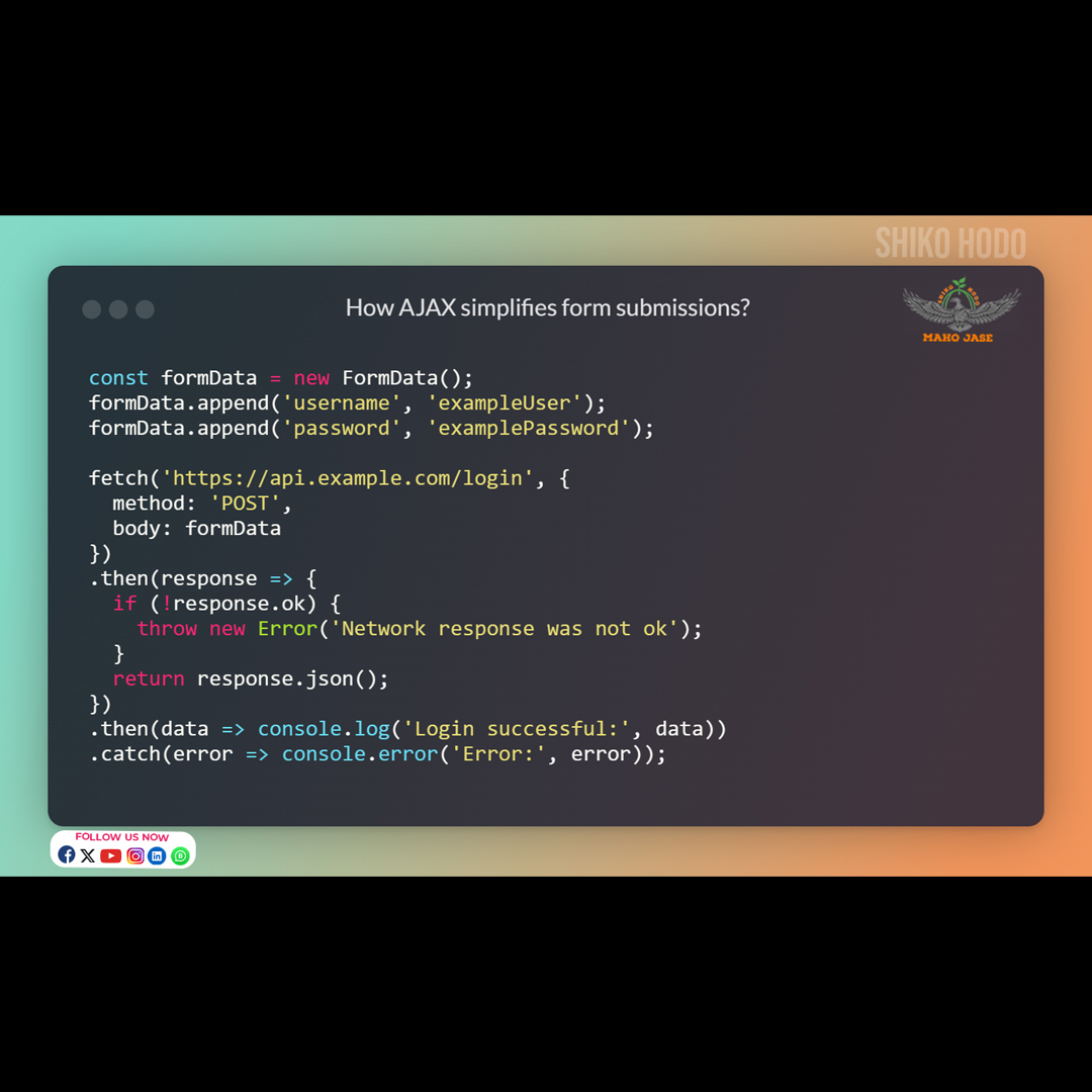mahojase's tweet image. Unlock the potential of AJAX: Tips, resources, and development workflow.
#DynamicContent #SinglePageApplication #AJAXFrameworks #AsynchronousProgramming #FrontendFrameworks #APIIntegration #WebDevelopmentTools #ModernWebDevelopment #ClientSideTechnologies #JavaScriptFrameworks