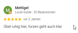 Ganz normale Google-Rezension für ne Bibliothek.