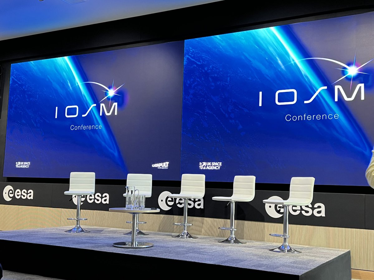 TheLaunchPadX's tweet photo. The stage is set! 

For the next 2 days; industry leaders, government officials, and delegates will come together to discuss and network about the future of In Orbit Service, Assembly, and Manufacturing! 

#IOSM #IOSMConferenceUK
@esa @spacegovuk @SatAppsCatapult https://t.co/O5dz4hwt1z