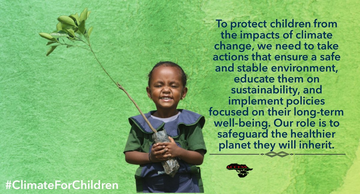 Let's nurture a planet where our kids can thrive safe, sustainable, and ready for them. Every step towards combating climate change is a step towards securing their future. #ClimateForChildren @JibS_Owomugisha @tree_adoptionug @TauckFamilyFdn