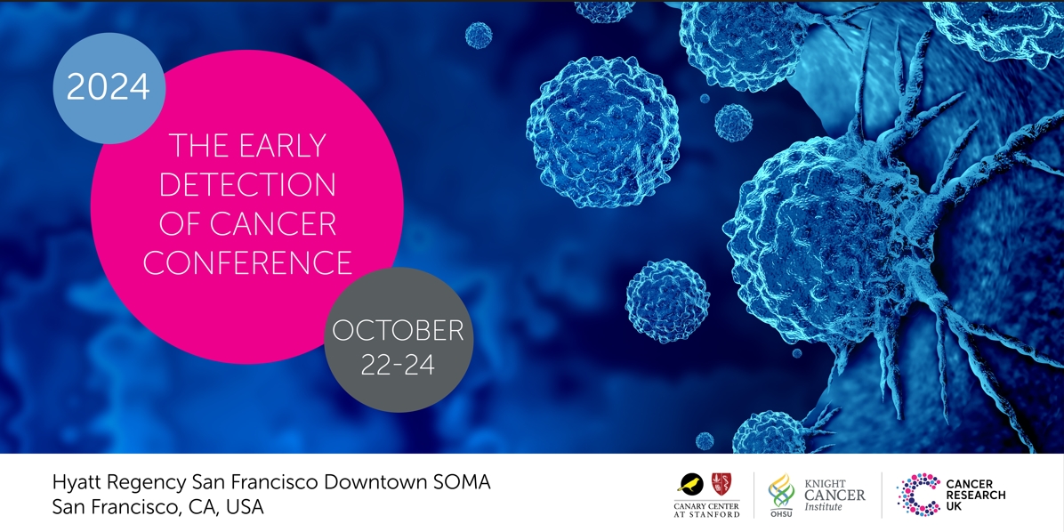 Registrations are open for our #EDxConf24. Join us in San Francisco this year on 22-24 October to connect with the global cancer early detection community. Get your ticket now👉bit.ly/3woQArc @CanaryCenter | @OHSUKnight