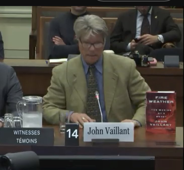 Yesterday, 🇨🇦 writer @JohnVaillant won the #ShaunesseyCohen prize & was nominated for @PulitzerPrizes for his book #FireWeather - how our appetite for petroleum has supercharged the atmosphere endangering us all. Every Canadian should listen to him here: youtu.be/IjeuEsJHwOA?si…