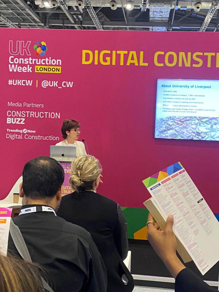 Valeria Ferrando from @IESVE presented a digital twin live project case study of the The University of Liverpool buildings. Drilling down into the benefits of using technology to create smart and sustainable buildings. Innovation at its best on the Digital Stage at @UK_CW!