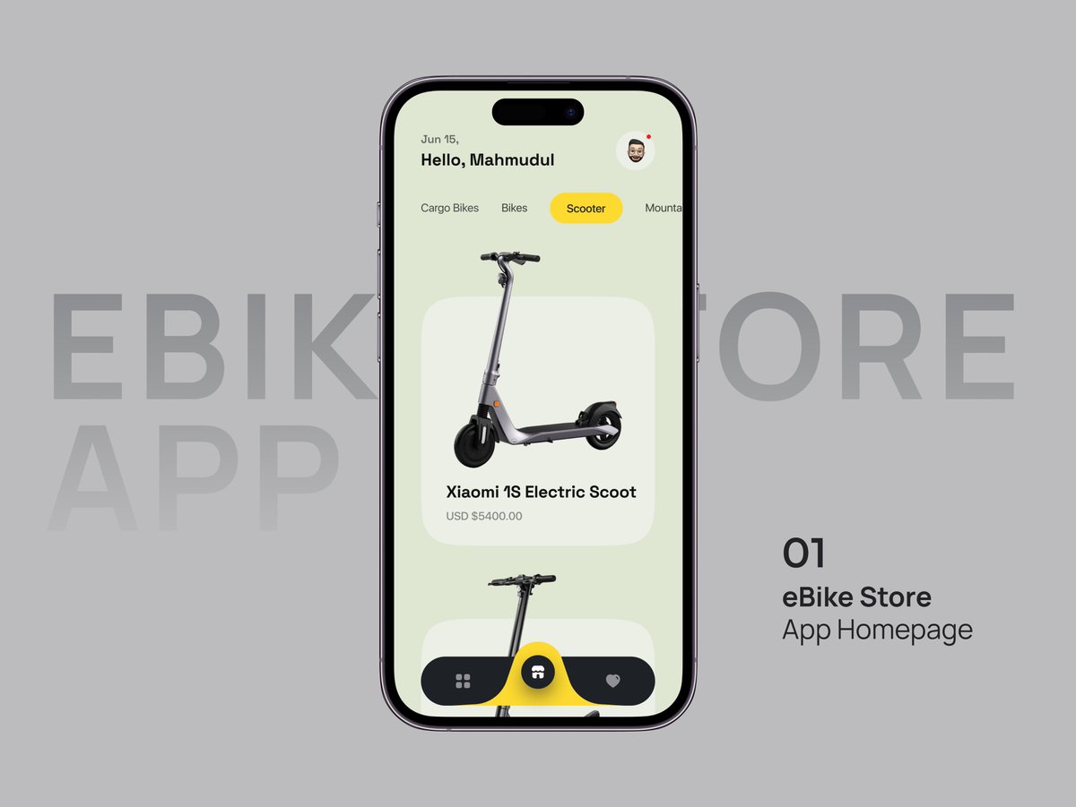 eBike Store Mobile App UI Design

Looking for a UX/UI Designer for your project?
Drop a line here: hello@mhmanik02.me

#storeapp #storeappuidesign #onlinestoreappuidesign #ui #ux #uiux #uxui #figma #design #uidesign #uxdesign #uidesigner #dribbble #behance #devignedge #mhmanik02