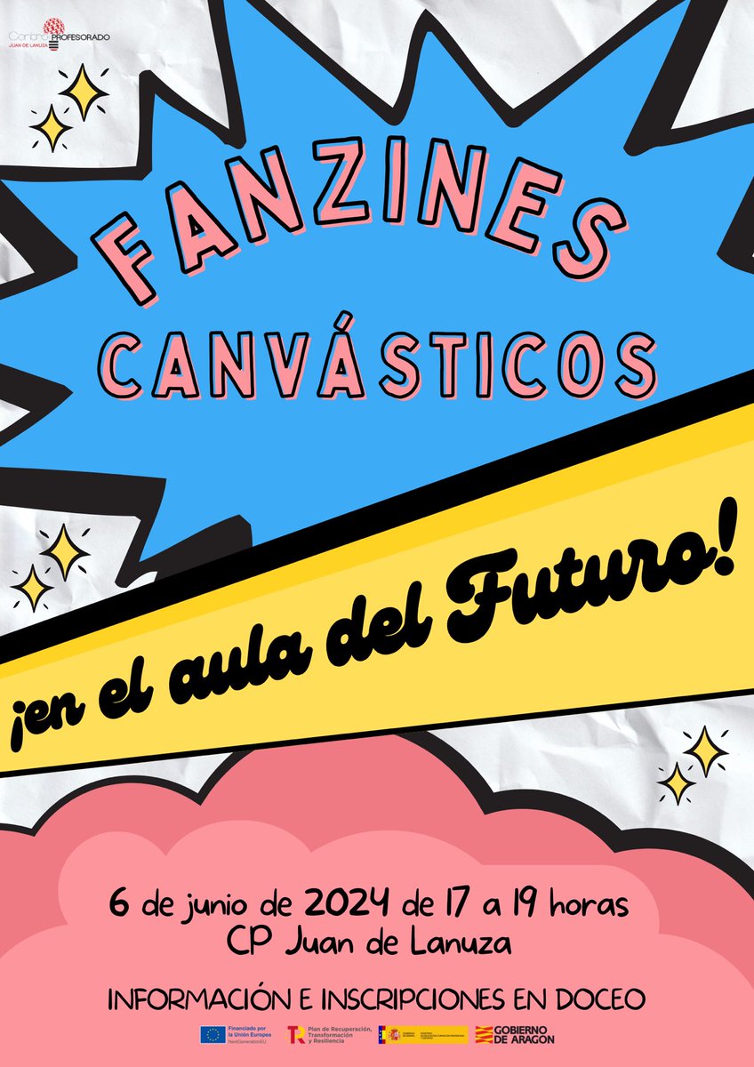 Y @lironda_ y yo hemos preparado un taller sobre elaboración de fanzines en el Aula del Futuro el día 6 de junio ☺️ 🔗 doceo.catedu.es/epgfp/portadaI…