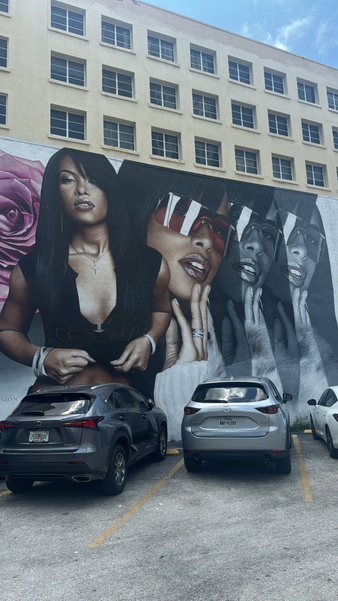 Aaliyah mural by Jeks One in Miami 🤍