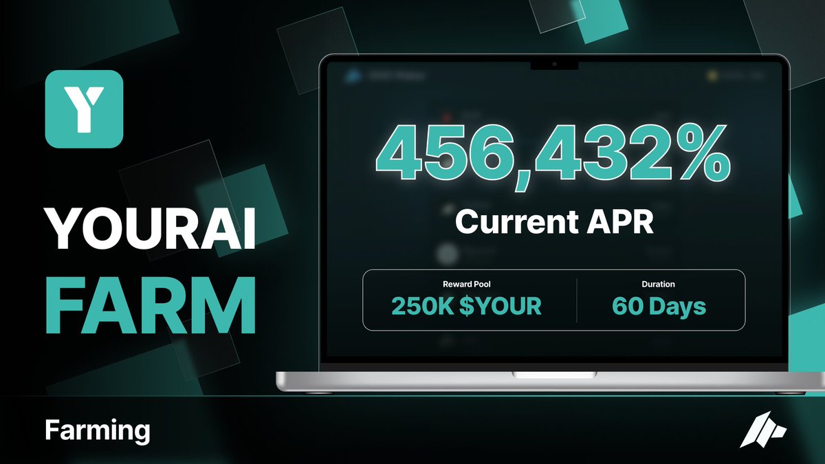 NEW FARM ON DAO PAD IS LIVE! Farm $YOURAI with crazy APR🤯 🚀+ 456,432.6% Current APR! ⏰ Open for 60 days ✅ 250,000 tokens in the reward pool! Stake your tokens now!👇 app.daomaker.com/project/your-p…