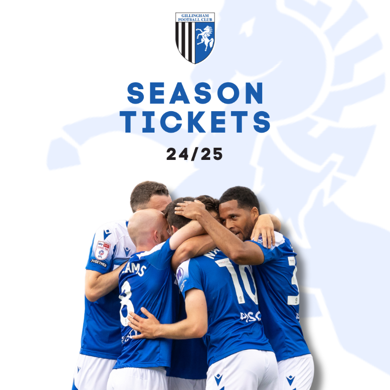 TheGillsFC's tweet photo. Season Tickets 🔵⚪️

Don't miss a minute of our 2024/25 Sky Bet League Two Campaign.

#Gills | #IFellInLove