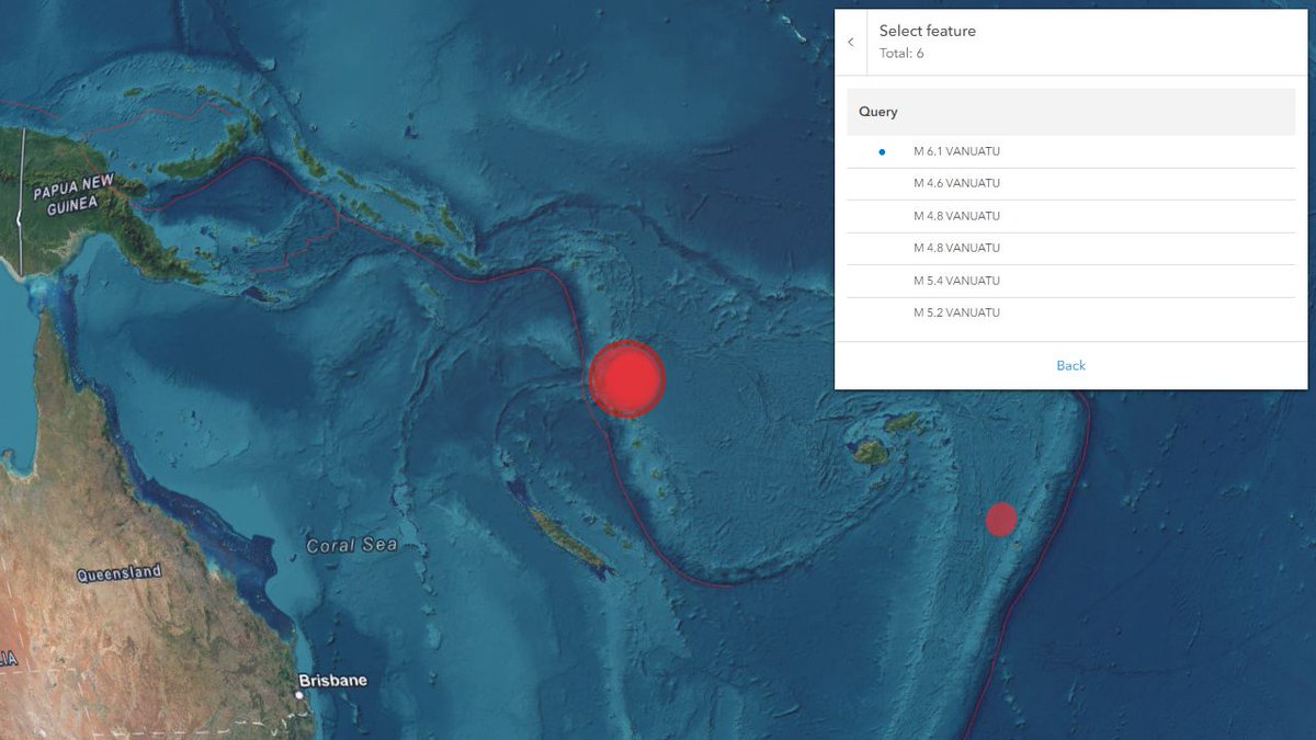 Series of #aftershocks in #Vanuatu. This can be precursor activity to a larger tremor in the region.