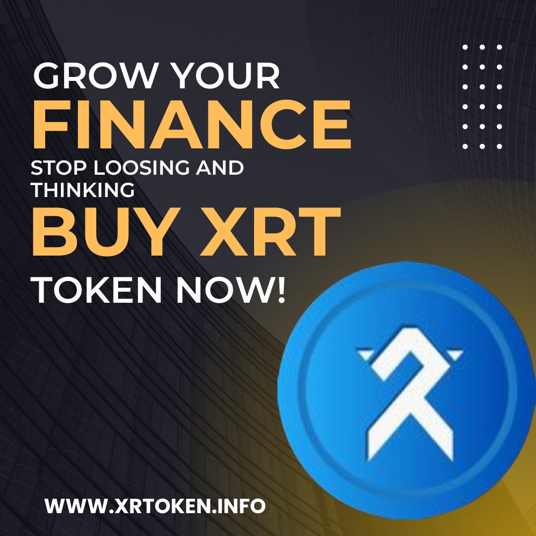 Unlock the future of #digitaltransactions with XRT Token. Experience seamless, secure, and efficient #cryptocurrency transactions with us. Join the 

#revolution today! #XRTToken #Blockchain #Crypto #Fintech #DigitalCurrency #Innovation #Technology 
instagram.com/xrtokenlive/