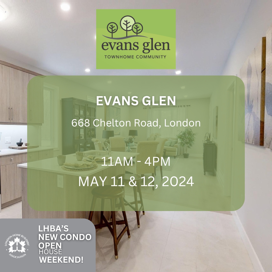🏡 THIS WEEKEND! 🏡 Step into the world of condo living at @IronstoneBuilt's Evans Glen Open House during the LHBA's New Condo Open House Weekend! 🗓️ When: May 11 & 12, 11am - 4pm 📍 Where: 668 Chelton Road, London, Ontario Full Weekend Details Here: rb.gy/t0o184