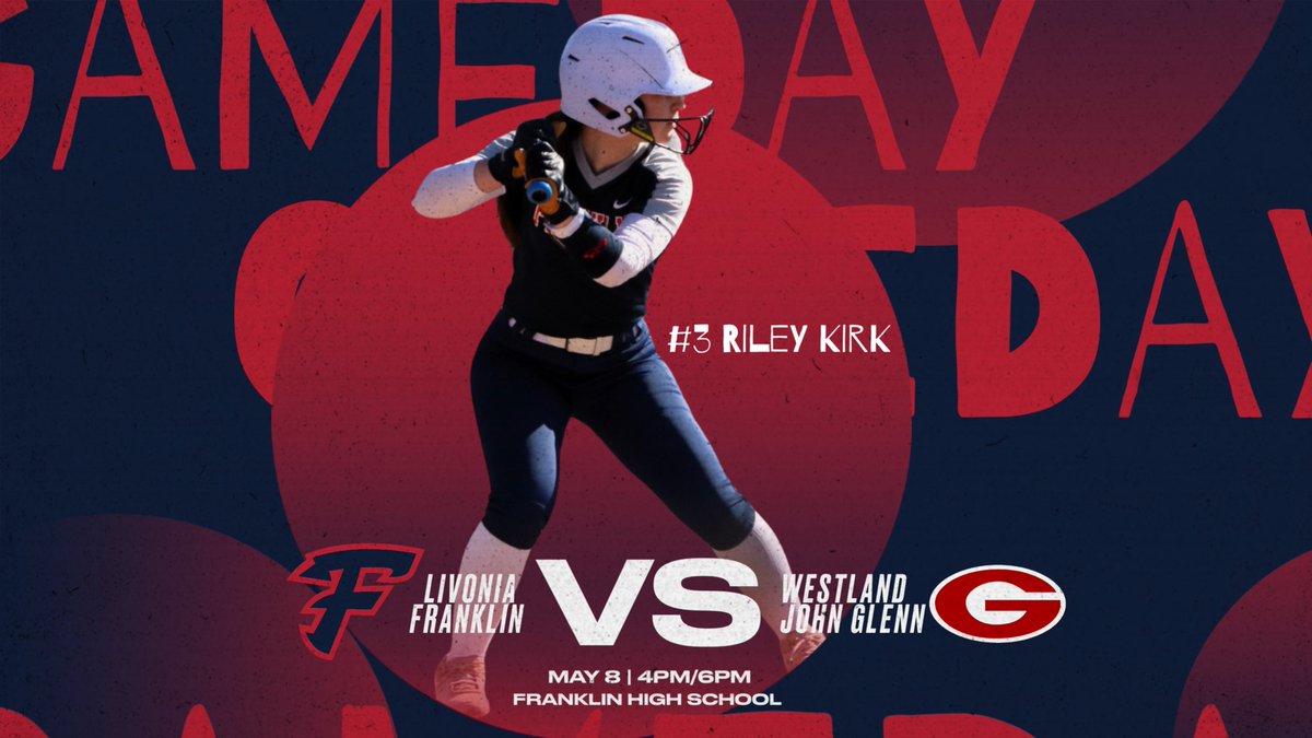 Today we welcome the Rockets from John Glenn for a KLAA division match up! First pitch of the DH is at 4:00pm. Come out and support your @fhspatriots 🥎 @FranklinMADE_AD