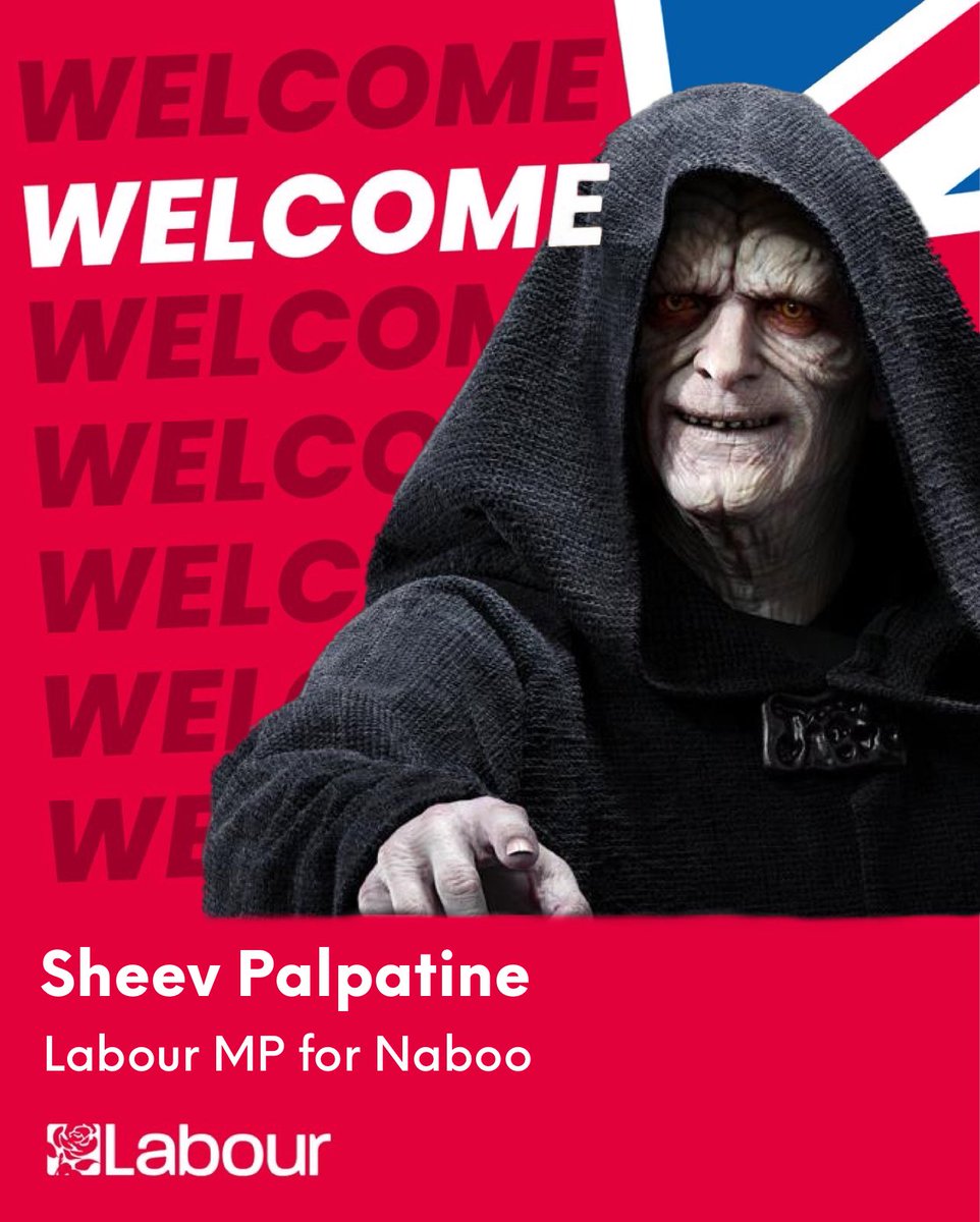Welcome, Sheev Palpatine, the new Labour MP for Naboo.